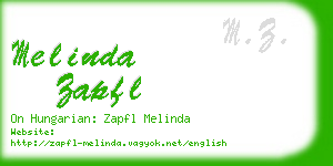 melinda zapfl business card